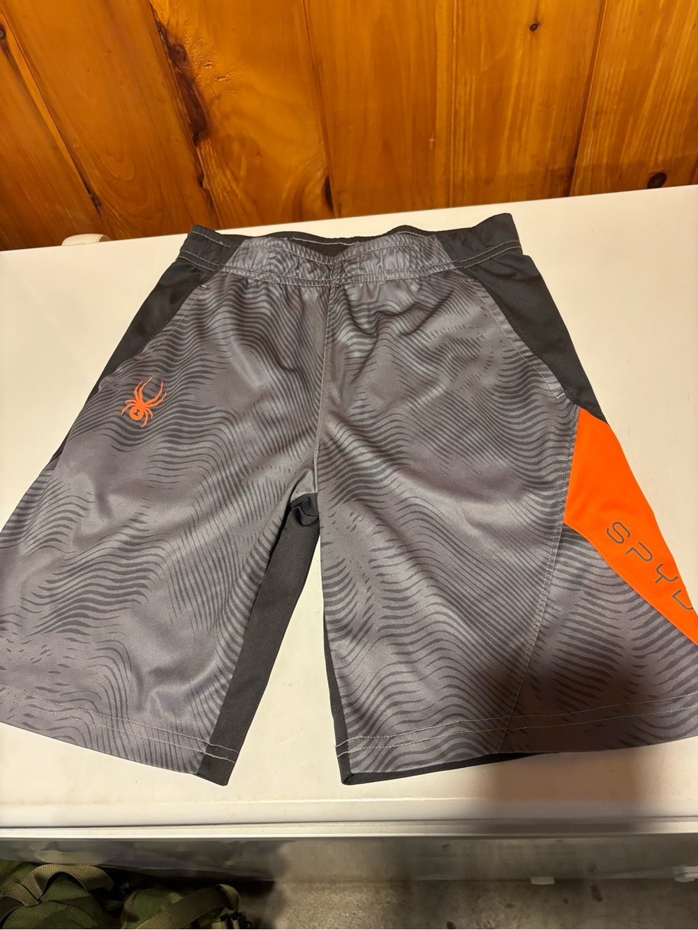 Spyder Men's Gray with Orange Accent Athletic Shorts